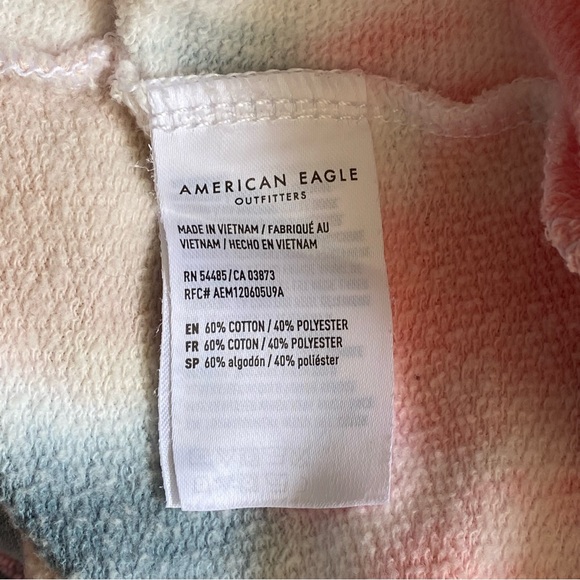 American Eagle Oversized Tie Dye Fleece Sweatshirt Womens Size XXL Jegging Fit - Picture 6 of 8